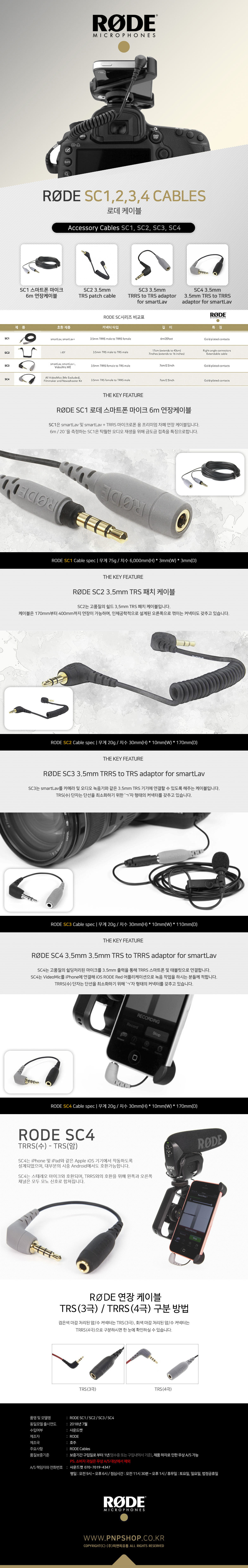 로데 SC4 TRS to TRRS adaptor for smartLav