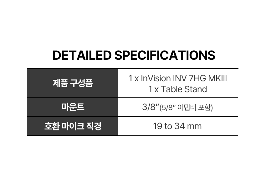 INV 7HG MKIII & TABLE STAND