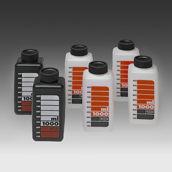 #3300 JOBO SKALED BOTTLES 1000ml (4x WHITE/2x BLACK)