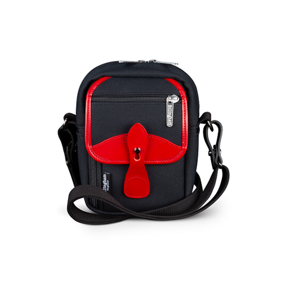 Compact Stowaway (Black FibreNyte / Red Leather)