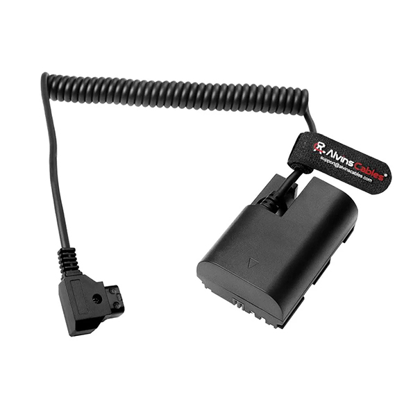 Alvin's Cables LP-E6P Dummy Battery to Dtap Male (Coiled Cable)