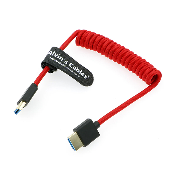 Alvin's Cables Straight HDMI to Straight HDMI (30–45cm) / RED