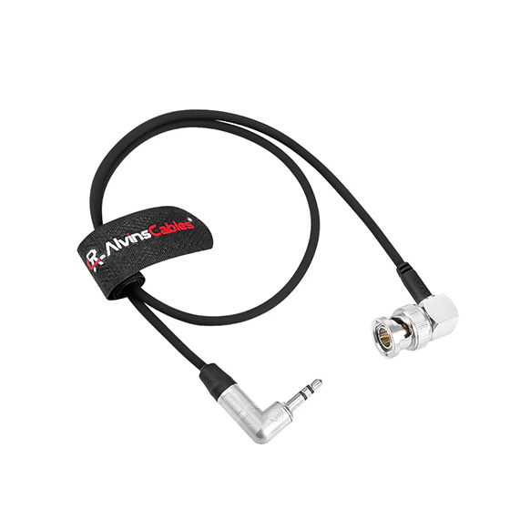 Alvin's Cables Right Angle 3.5mm TRS to Right Angle BNC Male (50cm)