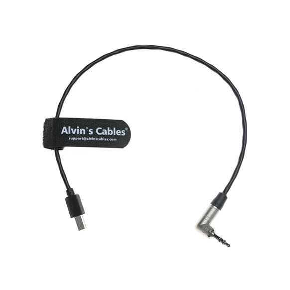 Alvin's Cables Right Angle 3.5mm TRS to Straight Micro USB (35cm)