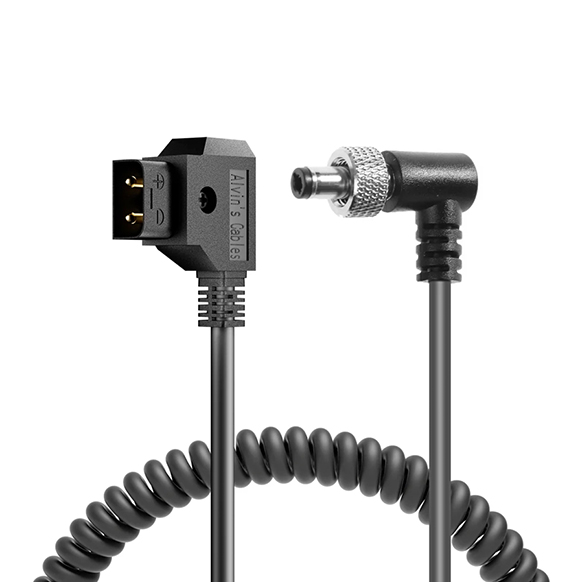 Alvin's Cables Locking DC 5.5×2.1 to D Tap Spring Power Cable (80cm)