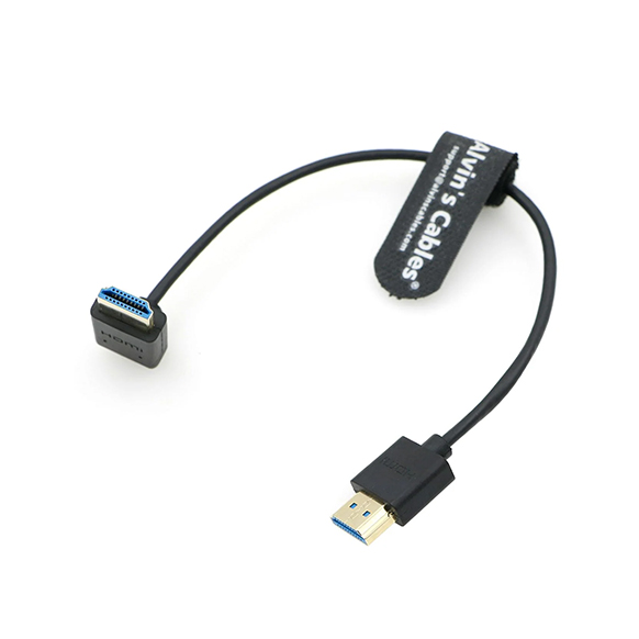 Alvin's Cables Straight HDMI to Down Angle HDMI (25cm)