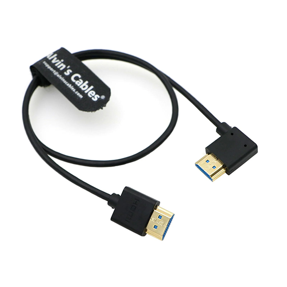 Alvin's Cables Straight HDMI to Right Angle HDMI (50cm)