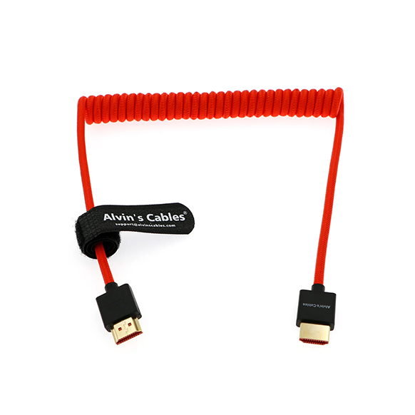Alvin's Cables Straight HDMI to Straight HDMI (45–70cm) / RED