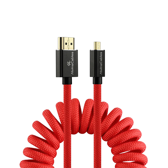Alvin's Cables Straight HDMI to Straight Micro HDMI (45–70cm) / RED