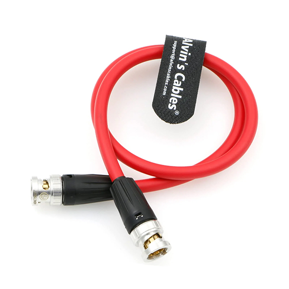 Alvin's Cables Right Angle BNC Male to Right Angle BNC Male (50cm) / RED