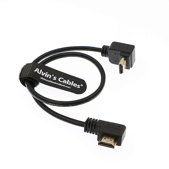 Alvin's Cables Right Angle HDMI to Up Angle HDMI (30cm)