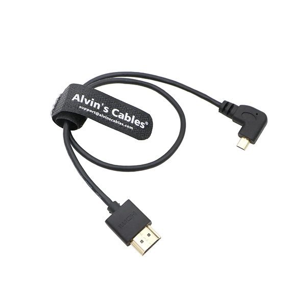 Alvin's Cables Straight HDMI to Right Angle Micro HDMI (45cm)