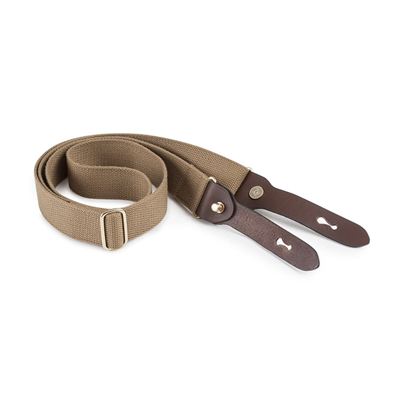 HP Shoulder Sling (Khaki Webbing / Chocolate Leather / Brass) | 세기몰