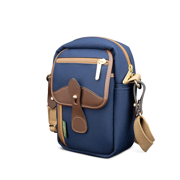 Airline Stowaway (Navy FibreNyte / Chocolate Leather)