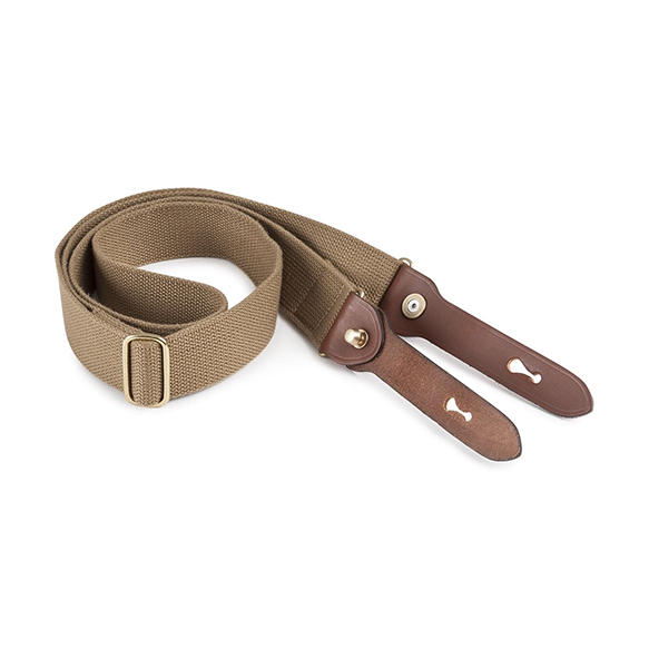 HP Shoulder Sling (Khaki Webbing / Tan Leather / Brass) | 세기몰